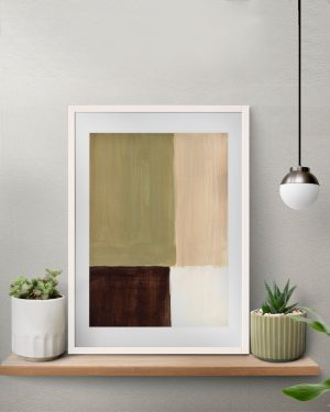 olive and choco wall abstract art